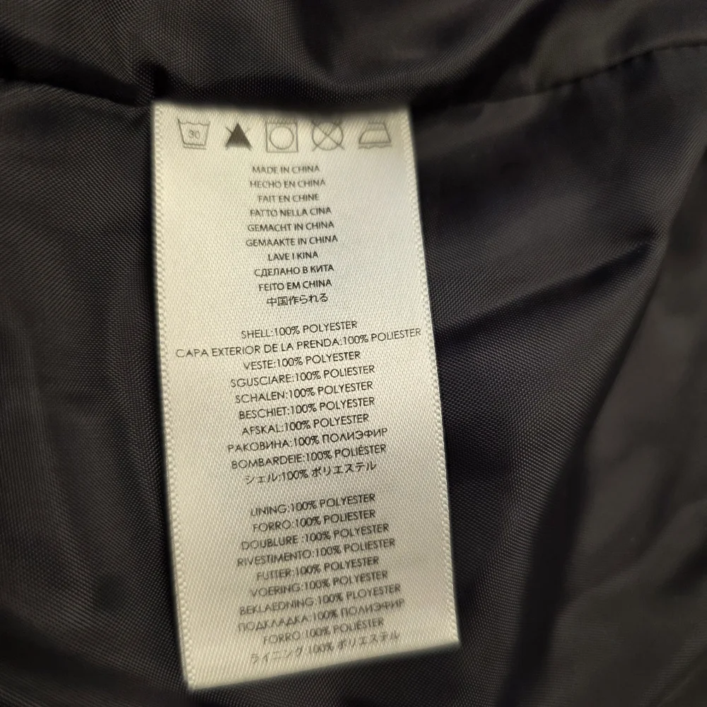 Michael Kors Fur Print Gray Puffer Vest Size XL - Picture 12 of 12